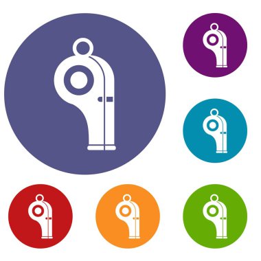 Spor düdük Icons set