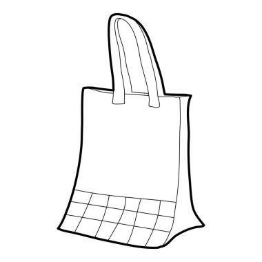 Kağıt çanta simgesi anahat