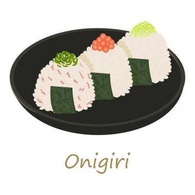 Onigiri simgesi, karikatür tarzı