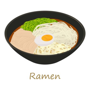 Ramen simgesi, karikatür tarzı