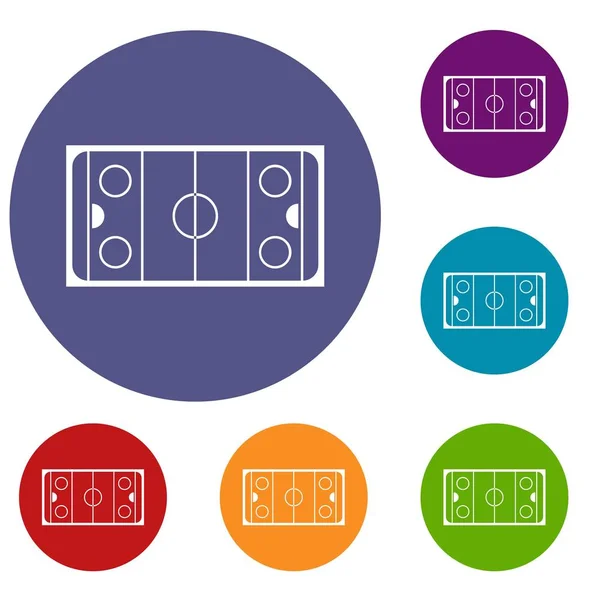 IJshockey ijsbaan icons set — Stockvector