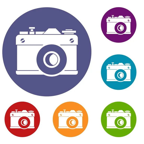 Retro camera icons set — Stockvector