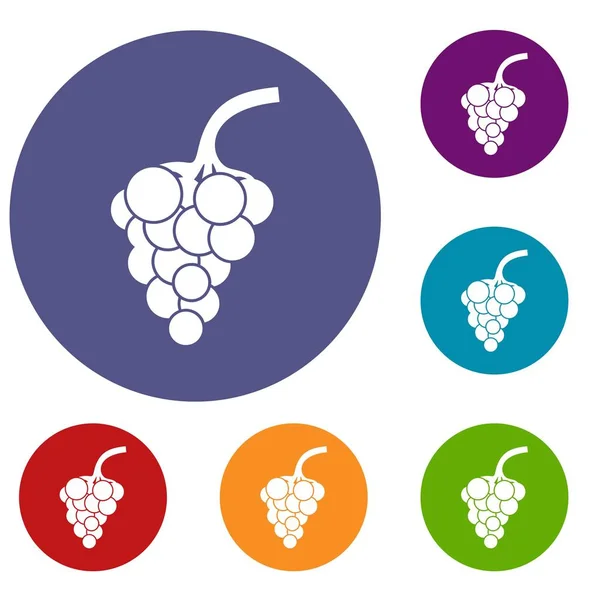 Set di icone del ramo d'uva — Vettoriale Stock