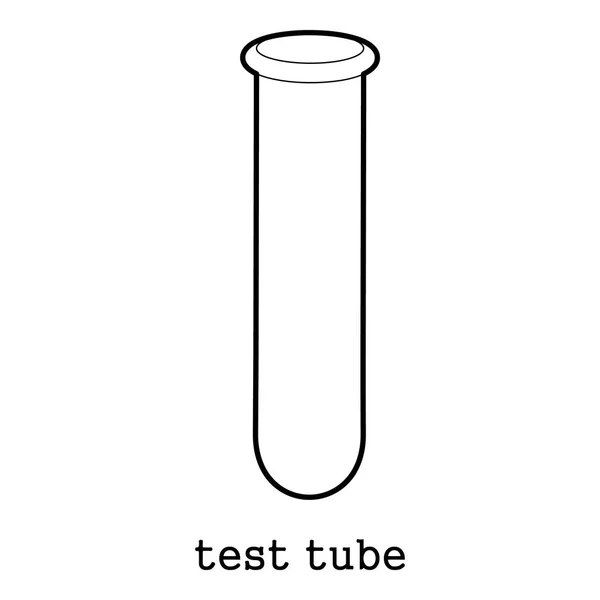 Esboço do ícone do tubo de ensaio — Vetor de Stock