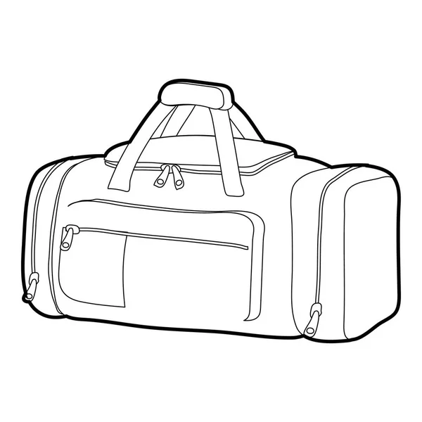 Tenisový bag ikonu osnova — Stockový vektor