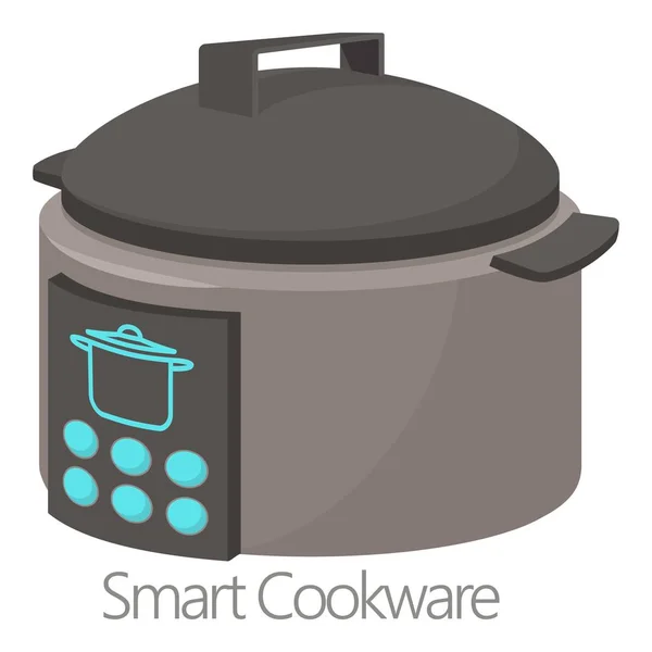 Smart cookware icon, cartoon style — Stock Vector