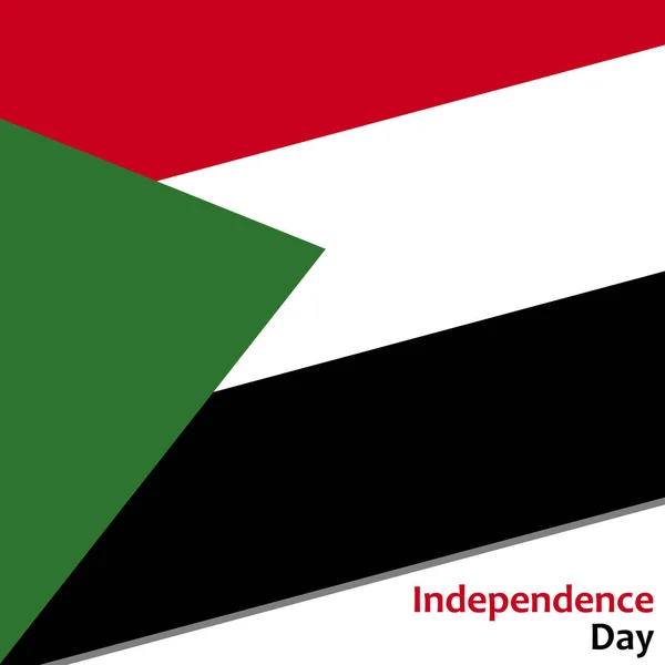 De dag van de onafhankelijkheid van de Soedan — Stockvector