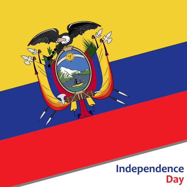 Ekvador Bağımsızlık günü — Stok Vektör