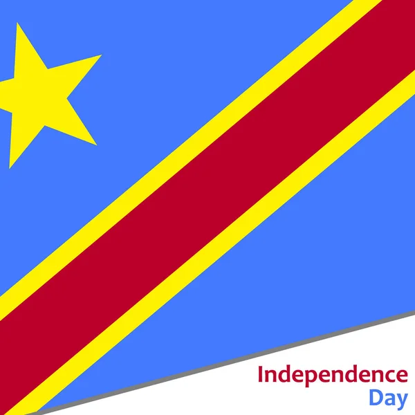 Día de la independencia de la República Democrática del Congo — Vector de stock