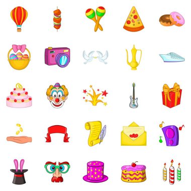 Kutsal Icons set, karikatür tarzı