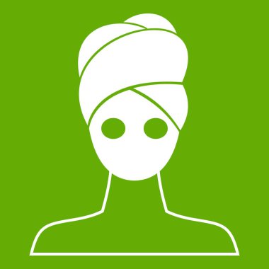 Spa yüz kil maskesi simgesi yeşil