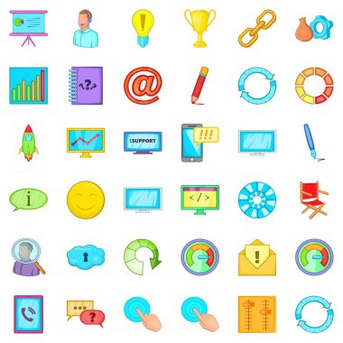 Yönetim Icons set, karikatür tarzı