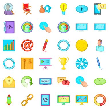 Yönetim Icons set, karikatür tarzı