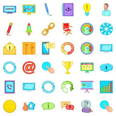 Icons set yönetme, karikatür tarzı