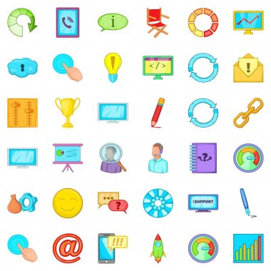 Icons set direksiyon, karikatür tarzı