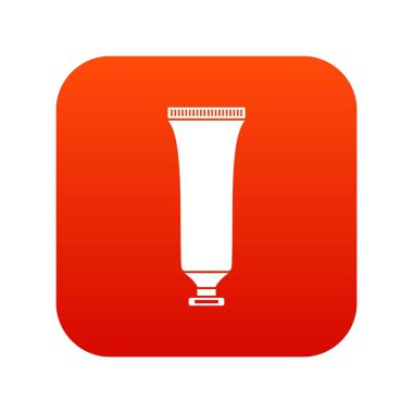 Kozmetik tüp simgesi dijital kırmızı