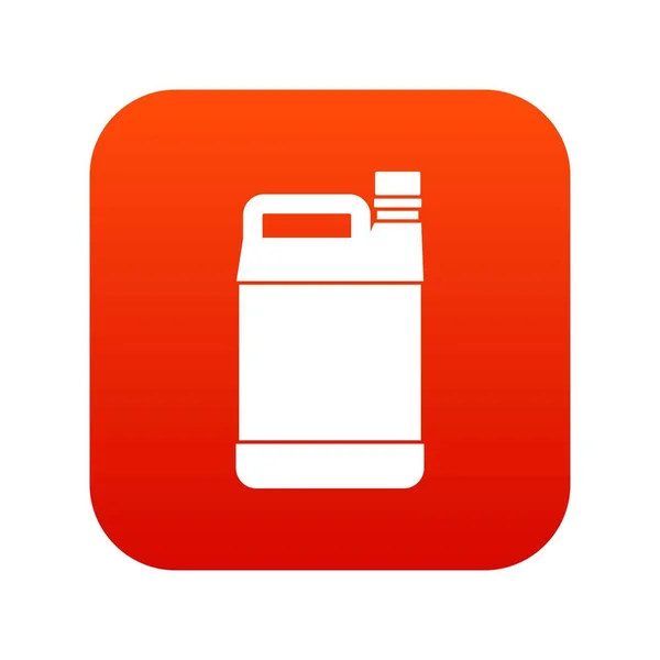 Jerrycan icon digital red — Stock Vector