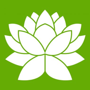 Lotus çiçek simgesi yeşil