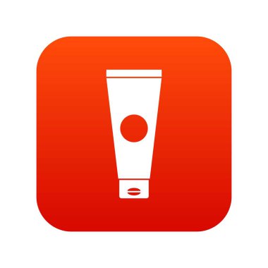 Krem tüp simgesi dijital kırmızı