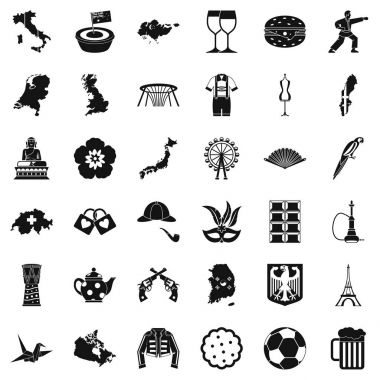 Dönüştürme Icons set, basit tarzı