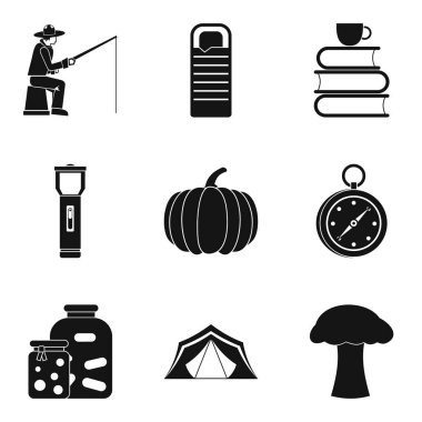 En büyük eğlencesi Icons set, basit tarzı