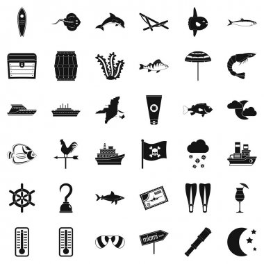 Nem Icons set, basit tarzı