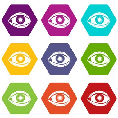 Plastik Cerrahi göz simgesinin rengi altı yüzlü ayarla