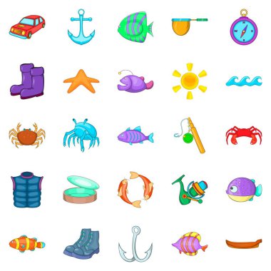 Kanca Icons set, karikatür tarzı