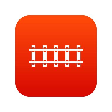 Demiryolu simgesi dijital kırmızı