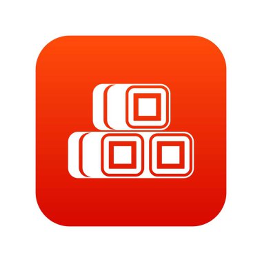 Saman demetleri simgesi dijital kırmızı