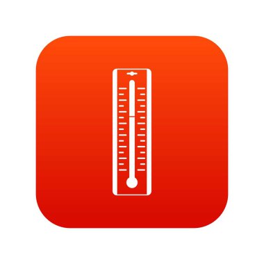 Termometre derece simgesi dijital kırmızı