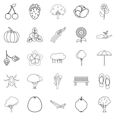 Eskrim Icons set, anahat stili