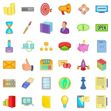 Icons set uygulama, karikatür tarzı