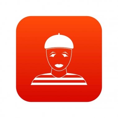 Palyaço simgesi dijital kırmızı