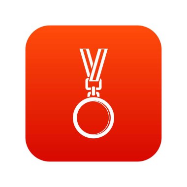 Kedi madalya simgesi dijital kırmızı