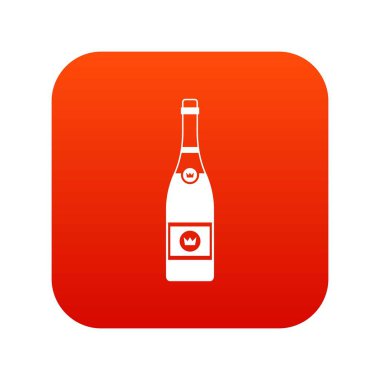 Şampanya simgesi dijital kırmızı
