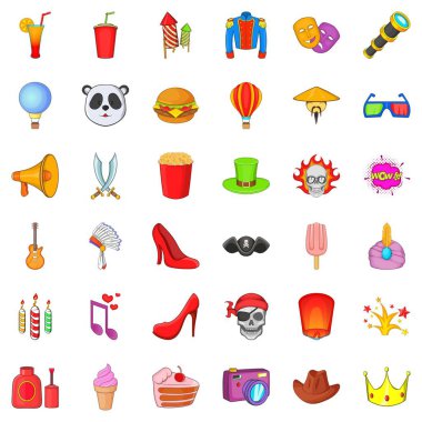 Bahane Icons set, karikatür tarzı