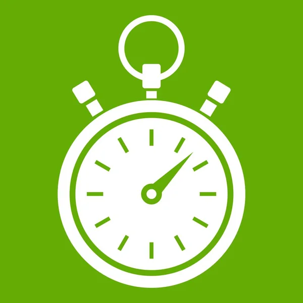 Időmérő ikon zöld — Stock Vector