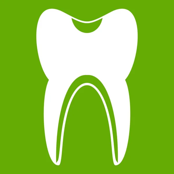 Tooth icon green — Stock Vector