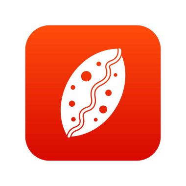 Fırında pasta simgesi dijital kırmızı