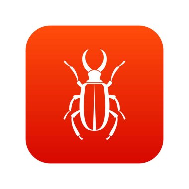 Lucanus cervus simgesi dijital kırmızı