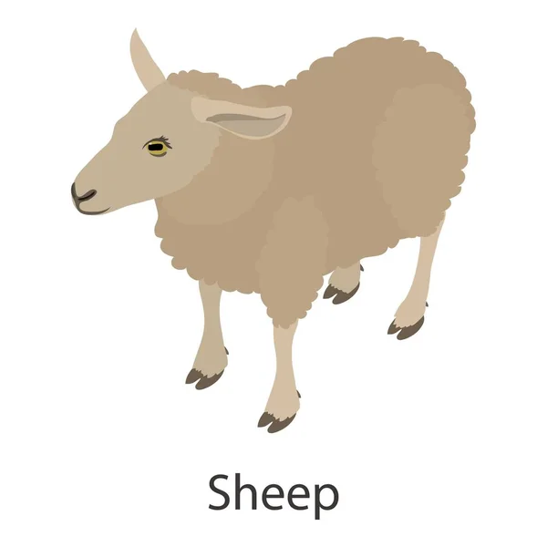 Koyun simgesi, izometrik stili — Stok Vektör
