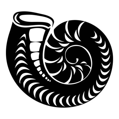 Yuvarlak kabuk simge, basit tarzı