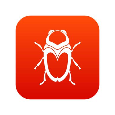 Böcek böcek simgesini dijital kırmızı