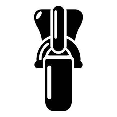 Çanta ZIP simgesi, basit tarzı