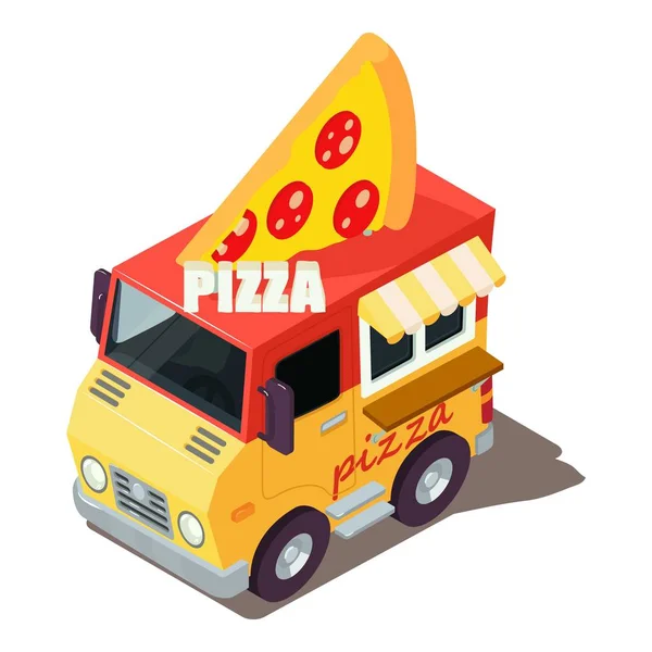 Ícone de máquina de pizza, estilo isométrico —  Vetores de Stock