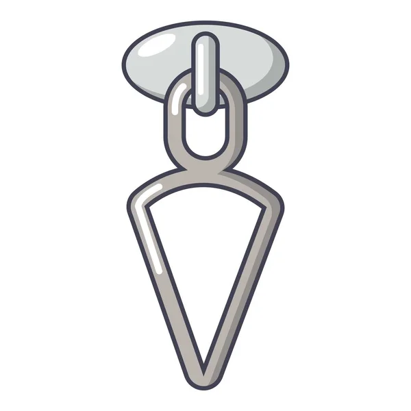 Гаманець zip значок, мультиплікаційний стиль — стоковий вектор