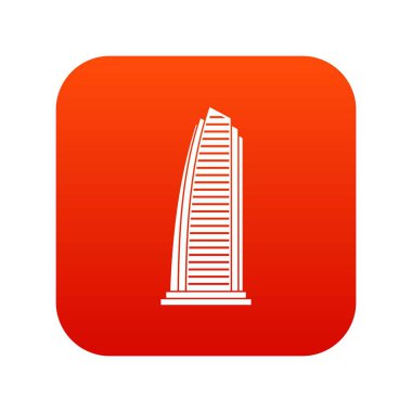 Gökdelen simgesi dijital kırmızı