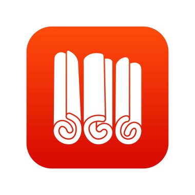 Tarçın simgesi dijital kırmızı