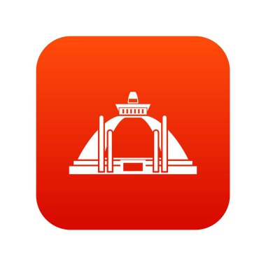 Polonnaruwa, antik stupa simgesi dijital kırmızı